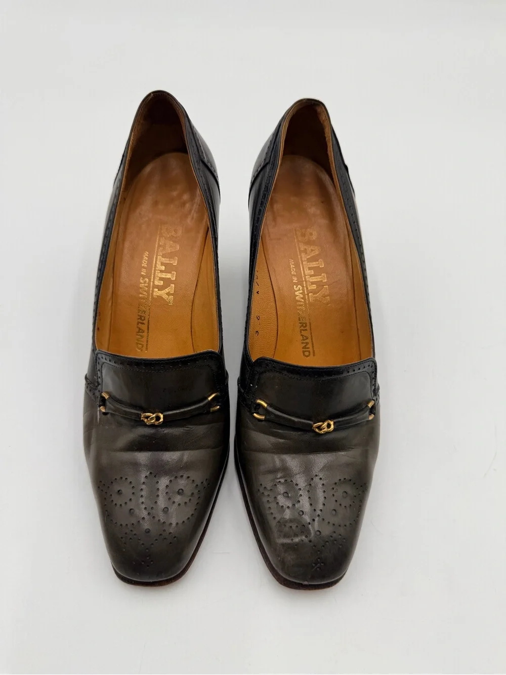 Bally of Switzerland Vintage Horsebit Leather Pumps Women’s Size 5